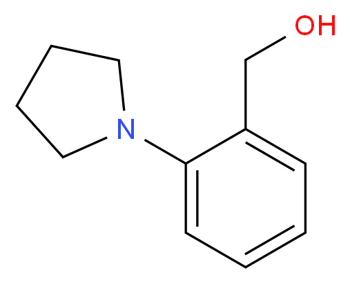 [2-(pyrrolidin-1-yl)phenyl]methanol_分子结构_CAS_73051-88-4