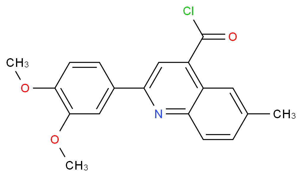 2-(3,4-Dimethoxyphenyl)-6-methylquinoline-4-carbonyl chloride_分子结构_CAS_)