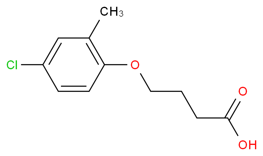 4-(4-chloro-2-methylphenoxy)butanoic acid_分子结构_CAS_94-81-5