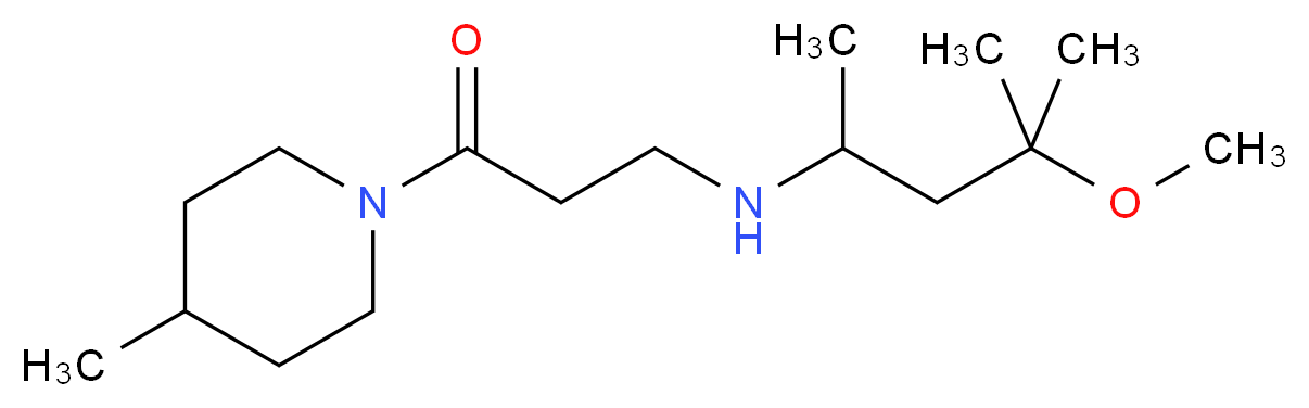(3-methoxy-1,3-dimethylbutyl)[3-(4-methylpiperidin-1-yl)-3-oxopropyl]amine_分子结构_CAS_)