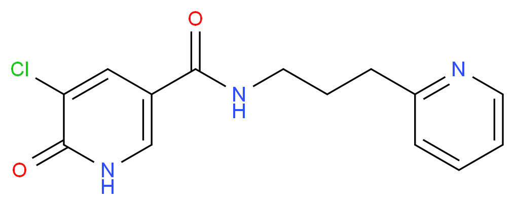 5-chloro-6-oxo-N-(3-pyridin-2-ylpropyl)-1,6-dihydropyridine-3-carboxamide_分子结构_CAS_)