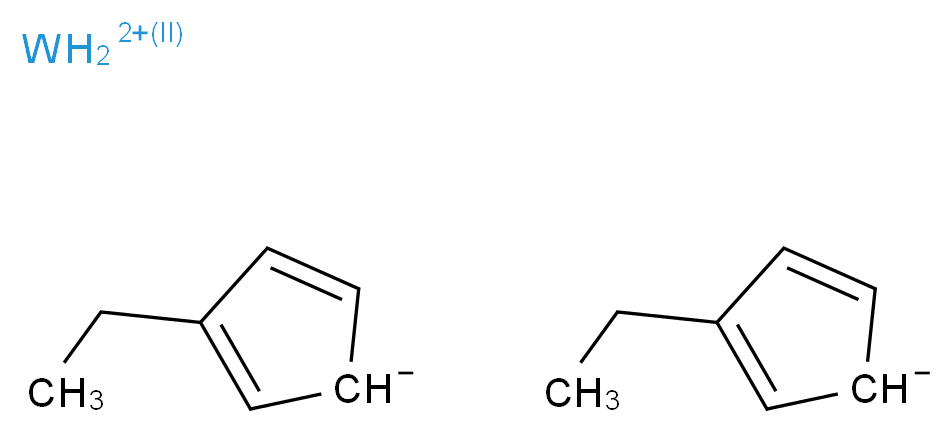 tungsten(2+) ion bis(3-ethylcyclopenta-2,4-dien-1-ide)_分子结构_CAS_308847-90-7