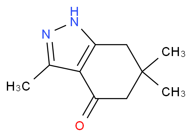 3,6,6-trimethyl-4,5,6,7-tetrahydro-1H-indazol-4-one_分子结构_CAS_16315-16-5