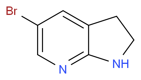 5-bromo-1H,2H,3H-pyrrolo[2,3-b]pyridine_分子结构_CAS_115170-40-6