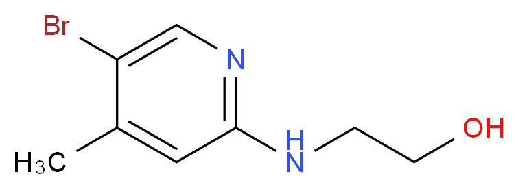 2-[(5-bromo-4-methylpyridin-2-yl)amino]ethan-1-ol_分子结构_CAS_1219982-86-1