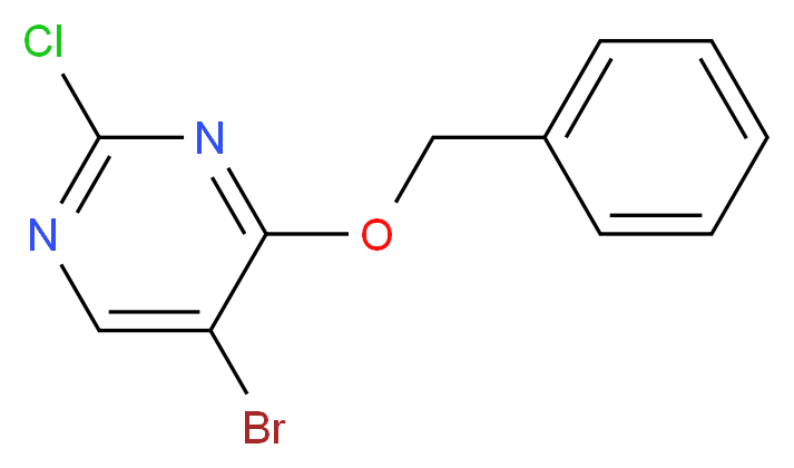 4-(Benzyloxy)-5-bromo-2-chloropyrimidine_分子结构_CAS_205672-19-1)