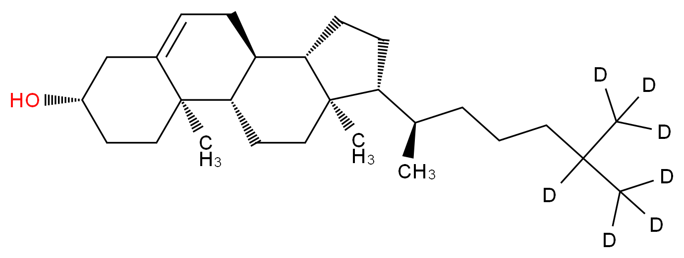 Cholesterol-d7_分子结构_CAS_83199-47-7)