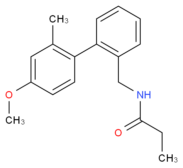 N-[(4'-methoxy-2'-methylbiphenyl-2-yl)methyl]propanamide_分子结构_CAS_)