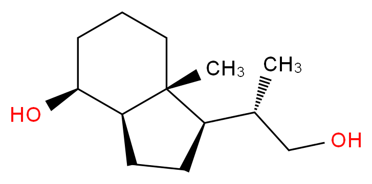 (1R,3aR,4S,7aR)-1-[(2S)-1-hydroxypropan-2-yl]-7a-methyl-octahydro-1H-inden-4-ol_分子结构_CAS_64190-52-9