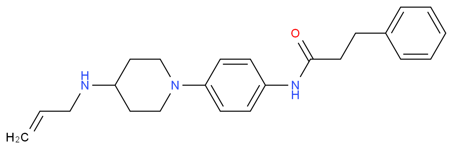 N-{4-[4-(allylamino)-1-piperidinyl]phenyl}-3-phenylpropanamide_分子结构_CAS_)