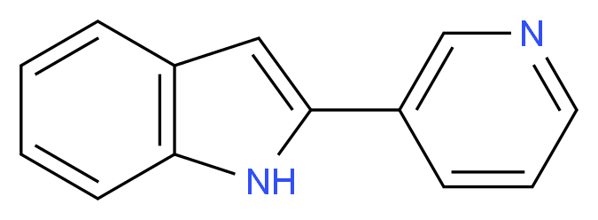 2-Pyridin-3-yl-1H-indole_分子结构_CAS_15432-24-3)