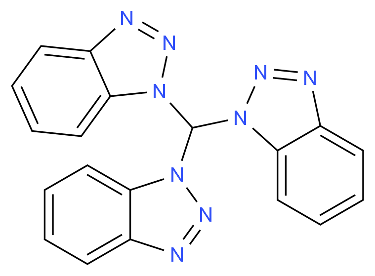 1-[bis(1H-1,2,3-benzotriazol-1-yl)methyl]-1H-1,2,3-benzotriazole_分子结构_CAS_88088-95-3