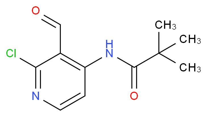 N-(2-Chloro-3-formylpyridin-4-yl)pivalamide_分子结构_CAS_338452-91-8)