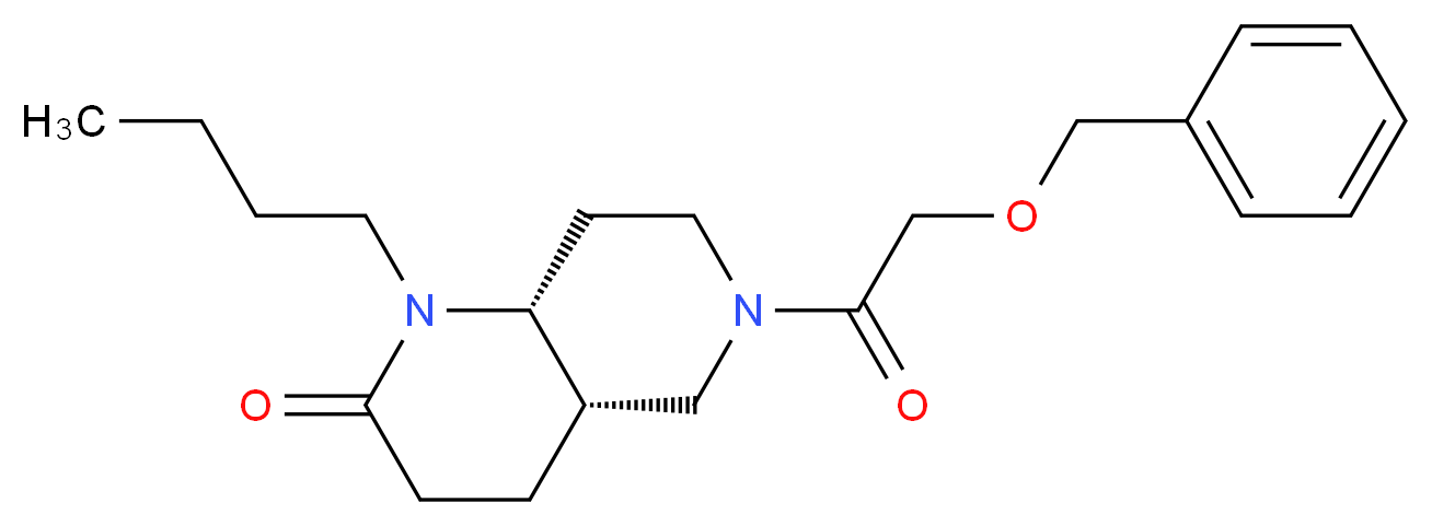 (4aS*,8aR*)-6-[(benzyloxy)acetyl]-1-butyloctahydro-1,6-naphthyridin-2(1H)-one_分子结构_CAS_)