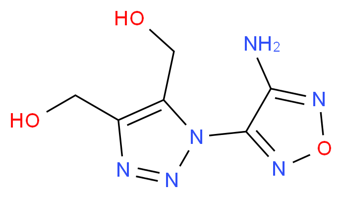 [3-(4-Amino-furazan-3-yl)-5-hydroxymethyl-3H-[1,2,3]triazol-4-yl]-methanol_分子结构_CAS_)