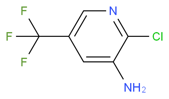2-chloro-5-(trifluoromethyl)pyridin-3-amine_分子结构_CAS_72587-18-9