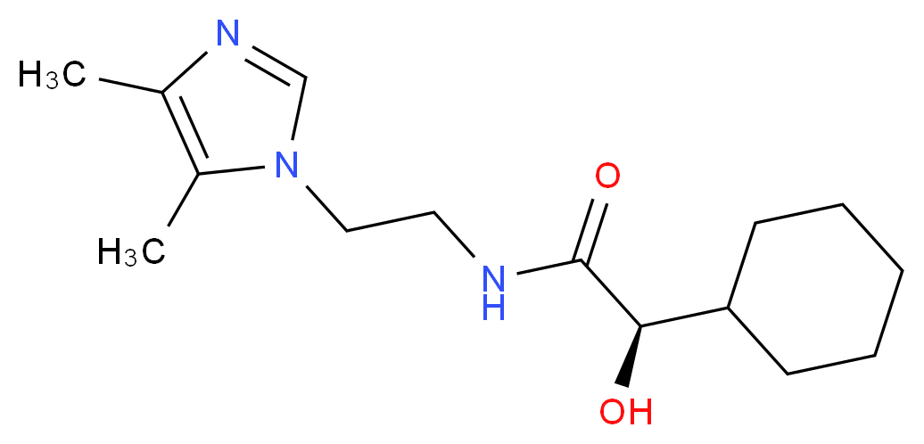 (2R)-2-cyclohexyl-N-[2-(4,5-dimethyl-1H-imidazol-1-yl)ethyl]-2-hydroxyacetamide_分子结构_CAS_)