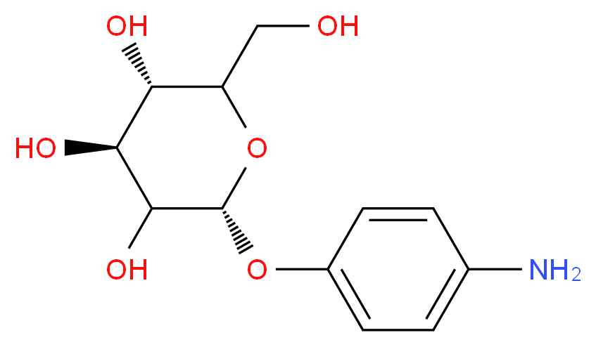 (2R,4S,5S)-2-(4-aminophenoxy)-6-(hydroxymethyl)oxane-3,4,5-triol_分子结构_CAS_34213-86-0