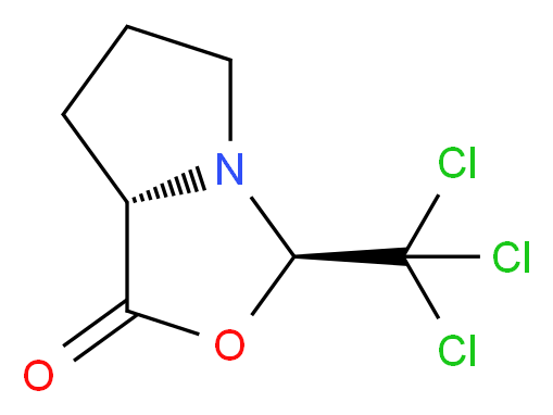 (3R,7aS)-3-(trichloromethyl)-hexahydropyrrolo[1,2-c][1,3]oxazol-1-one_分子结构_CAS_97538-67-5