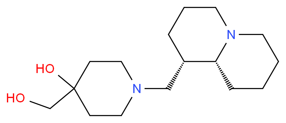 4-(hydroxymethyl)-1-[(1S,9aR)-octahydro-2H-quinolizin-1-ylmethyl]-4-piperidinol_分子结构_CAS_)