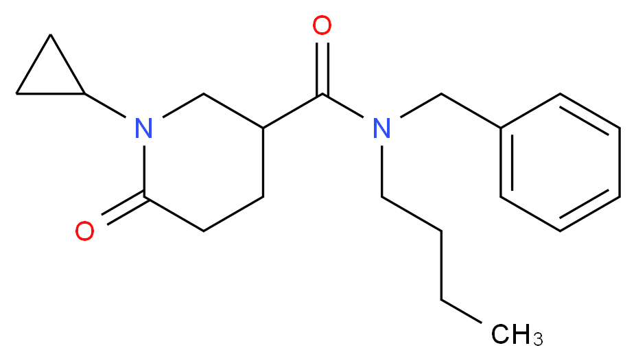 N-benzyl-N-butyl-1-cyclopropyl-6-oxo-3-piperidinecarboxamide_分子结构_CAS_)