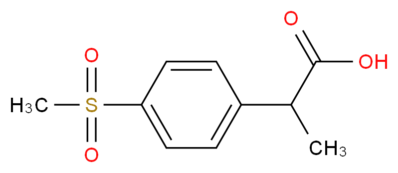 2-(4-methanesulfonylphenyl)propanoic acid_分子结构_CAS_)