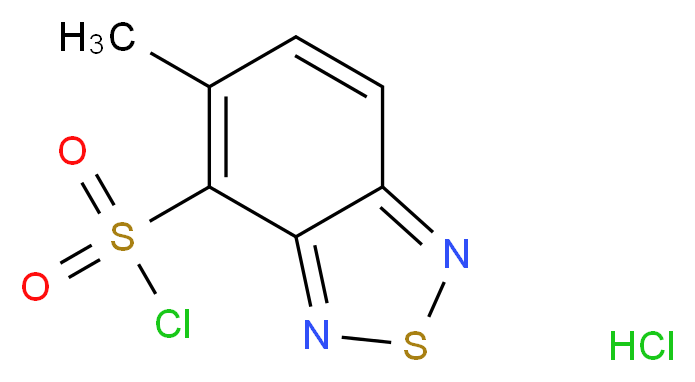 5-methyl-2,1,3-benzothiadiazole-4-sulfonyl chloride hydrochloride_分子结构_CAS_1185293-68-8