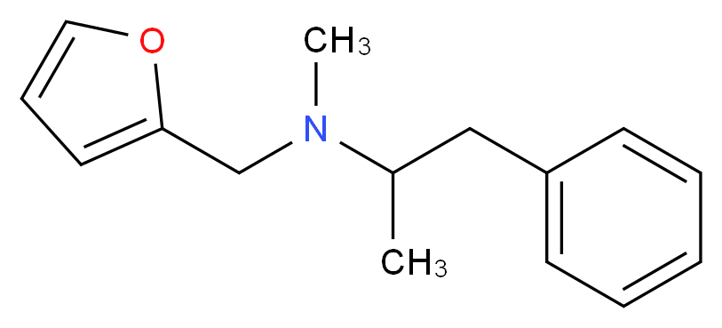 (furan-2-ylmethyl)(methyl)(1-phenylpropan-2-yl)amine_分子结构_CAS_3776-93-0