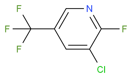 3-氯-2-氟-5-(三氟甲基)吡啶_分子结构_CAS_72537-17-8)