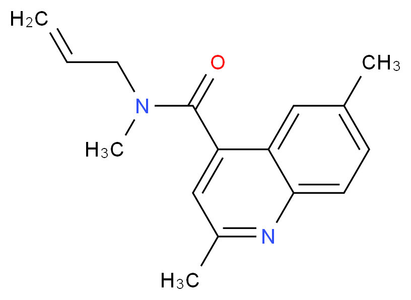 N-allyl-N,2,6-trimethylquinoline-4-carboxamide_分子结构_CAS_)