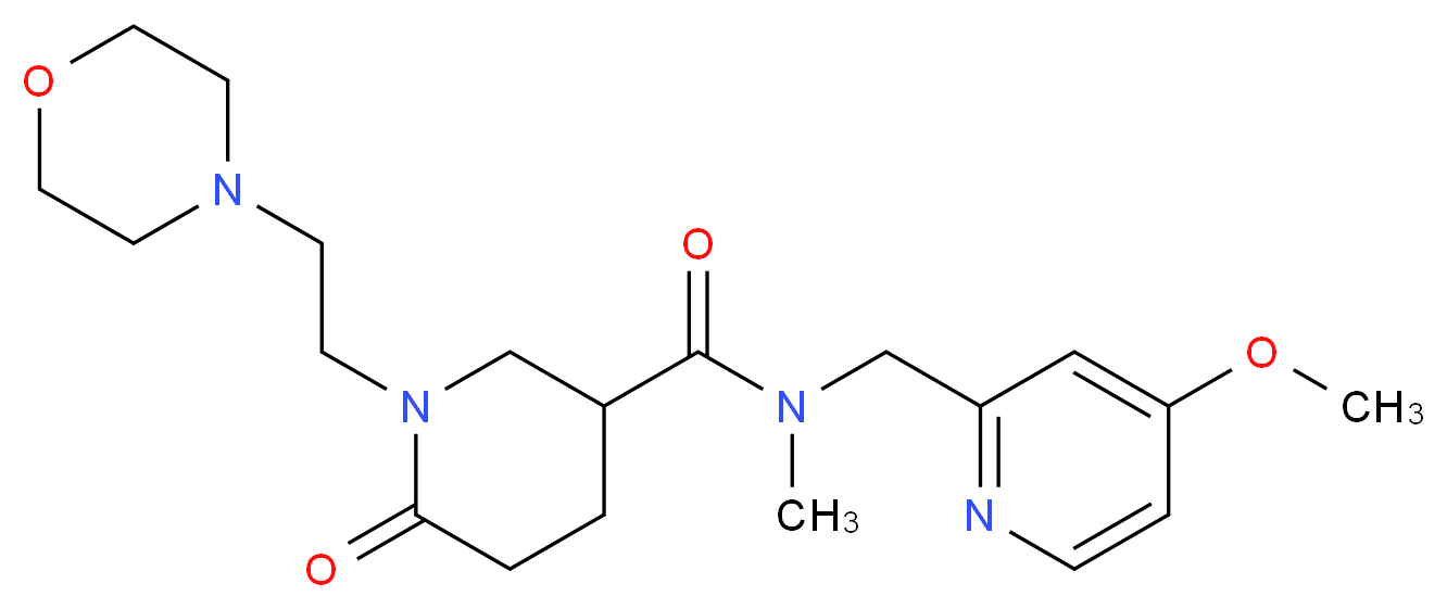 N-[(4-methoxy-2-pyridinyl)methyl]-N-methyl-1-[2-(4-morpholinyl)ethyl]-6-oxo-3-piperidinecarboxamide_分子结构_CAS_)