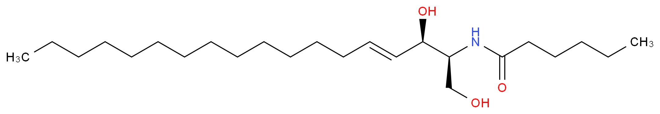 N-Hexanoyl-D-sphingosine_分子结构_CAS_124753-97-5)