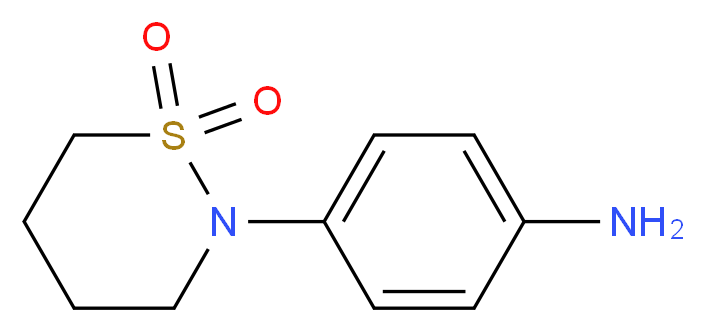 4-(1,1-Dioxo-1lambda*6*-[1,2]thiazinan-2-yl)-phenylamine_分子结构_CAS_)