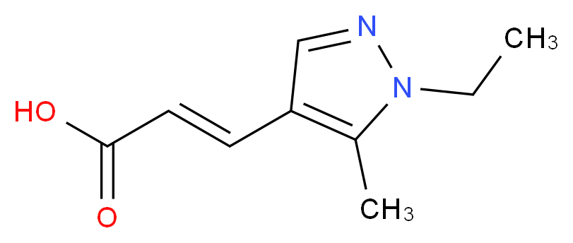 (2E)-3-(1-Ethyl-5-methyl-1H-pyrazol-4-yl)-acrylic acid_分子结构_CAS_)