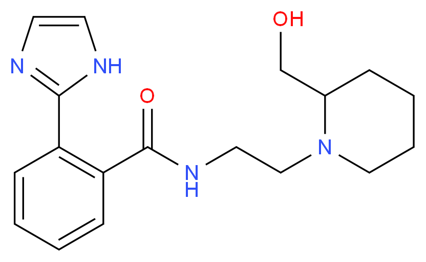 N-{2-[2-(hydroxymethyl)piperidin-1-yl]ethyl}-2-(1H-imidazol-2-yl)benzamide_分子结构_CAS_)