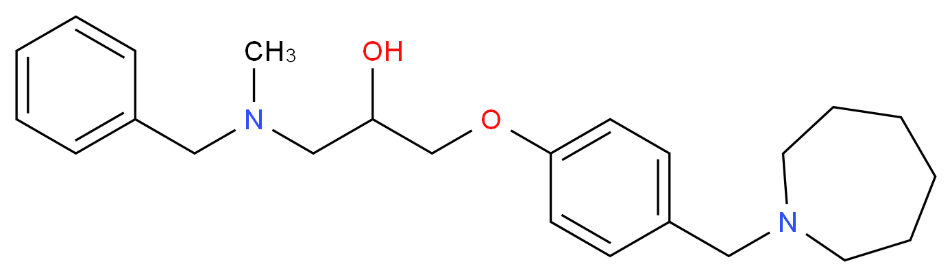 1-[4-(1-azepanylmethyl)phenoxy]-3-[benzyl(methyl)amino]-2-propanol_分子结构_CAS_)