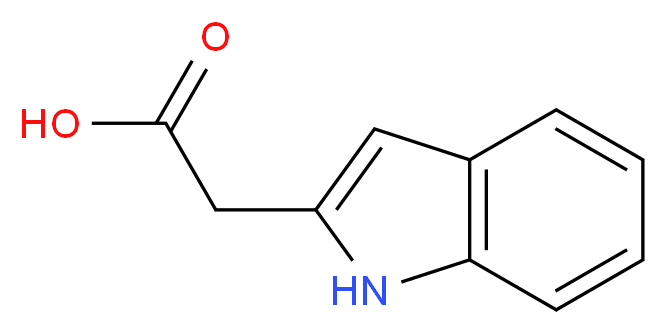 (1H-Indol-2-yl)acetic acid 97%_分子结构_CAS_)