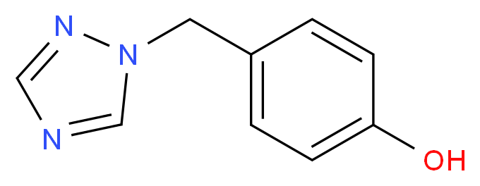 4-[(1H-1,2,4-triazol-1-yl)methyl]phenol_分子结构_CAS_119192-11-9