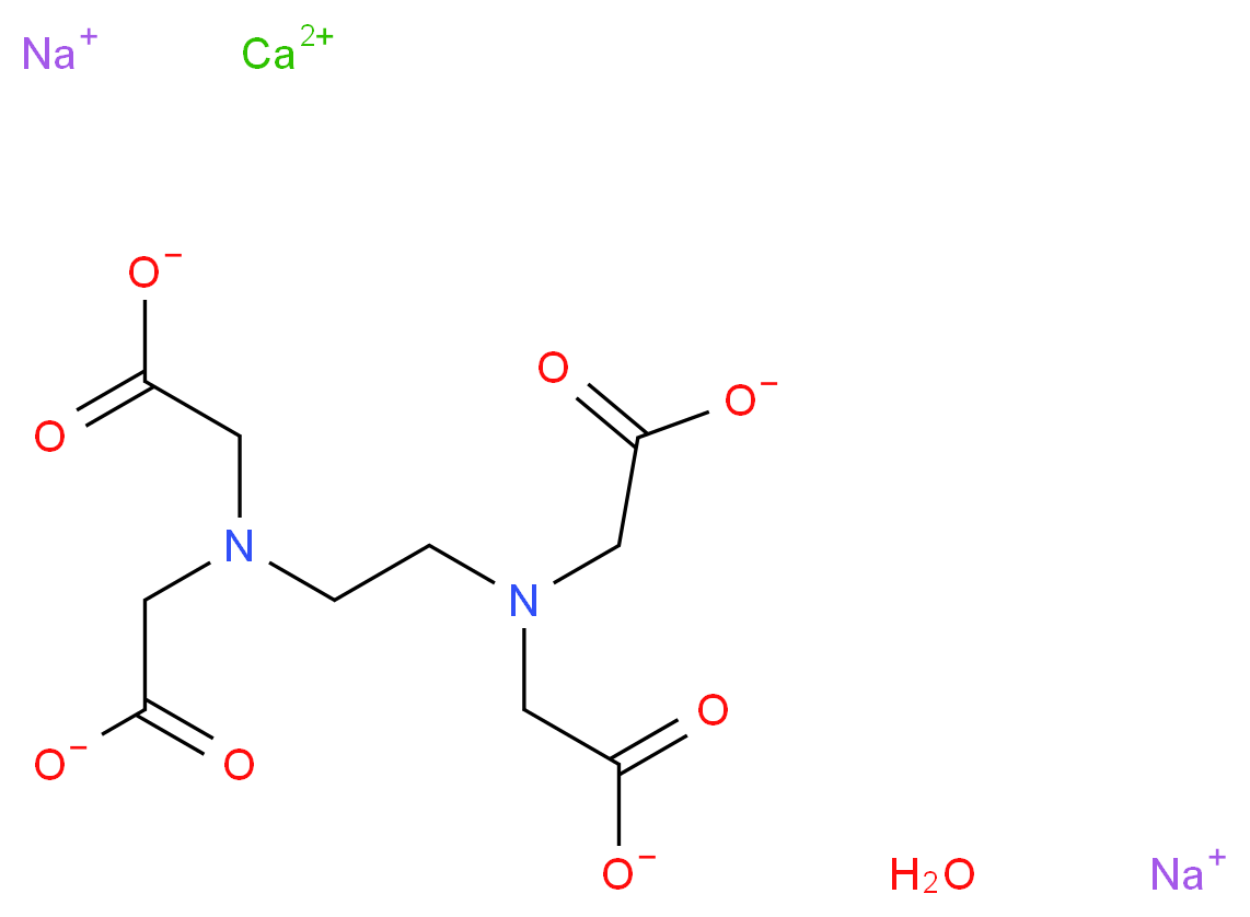 calcium disodium 2-({2-[bis(carboxylatomethyl)amino]ethyl}(carboxylatomethyl)amino)acetate hydrate_分子结构_CAS_23411-34-9