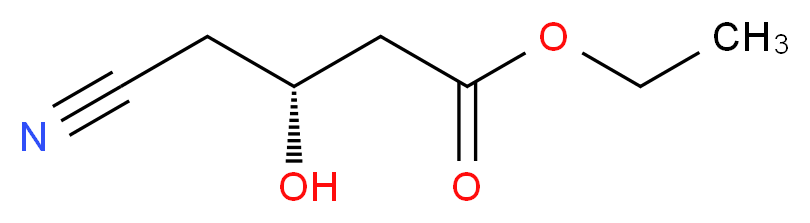 ethyl (3R)-4-cyano-3-hydroxybutanoate_分子结构_CAS_141942-85-0