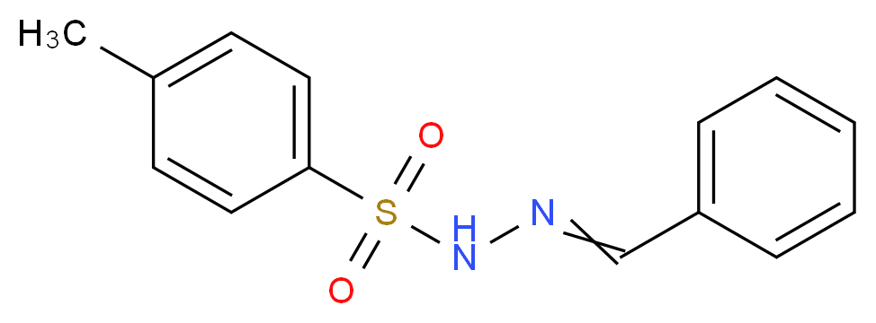 4-methyl-N'-(phenylmethylidene)benzene-1-sulfonohydrazide_分子结构_CAS_1666-17-7