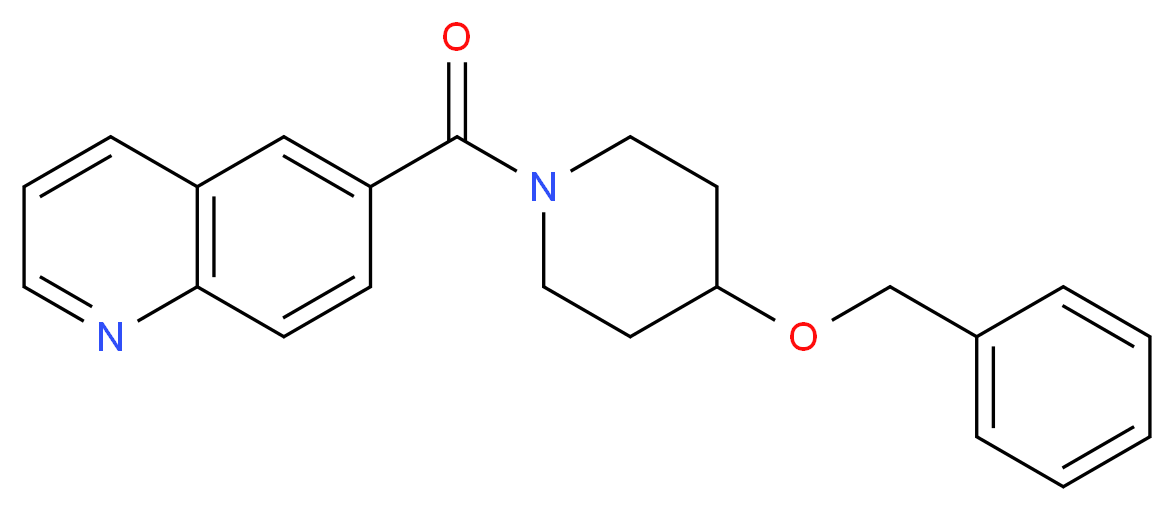 6-{[4-(benzyloxy)-1-piperidinyl]carbonyl}quinoline_分子结构_CAS_)