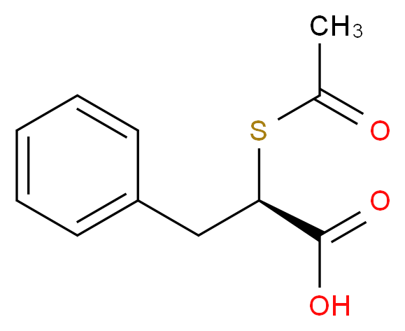 (S)-2-Acetylthio-3-phenylpropionic Acid_分子结构_CAS_76932-17-7)