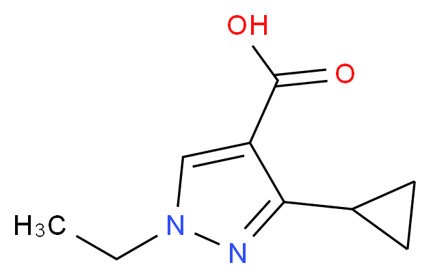 3-Cyclopropyl-1-ethyl-1H-pyrazole-4-carboxylic acid_分子结构_CAS_)