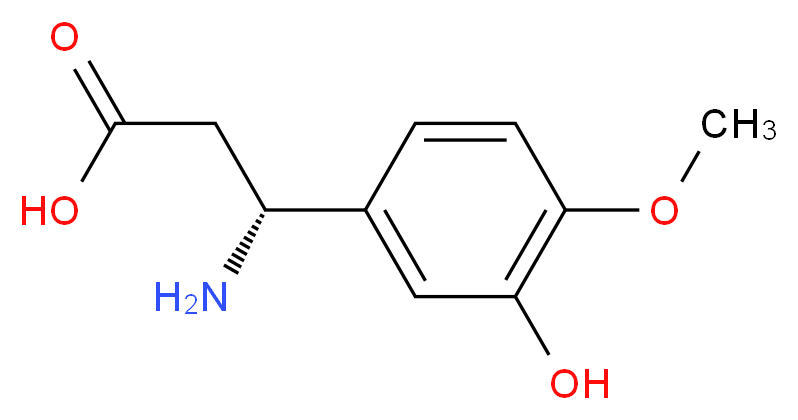 (R)-3-(3-Hydroxy-4-Methoxyphenyl)-beta-alanine_分子结构_CAS_925221-88-1)