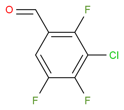 3-chloro-2,4,5-trifluorobenzaldehyde_分子结构_CAS_101513-80-8