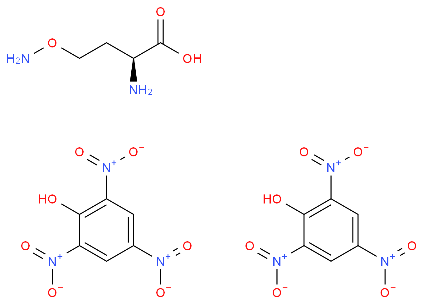 (2S)-2-amino-4-(aminooxy)butanoic acid; bis(2,4,6-trinitrophenol)_分子结构_CAS_39665-21-9