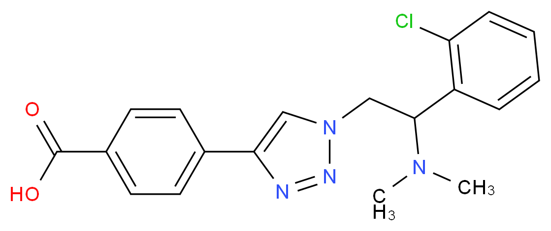 4-{1-[2-(2-chlorophenyl)-2-(dimethylamino)ethyl]-1H-1,2,3-triazol-4-yl}benzoic acid_分子结构_CAS_)