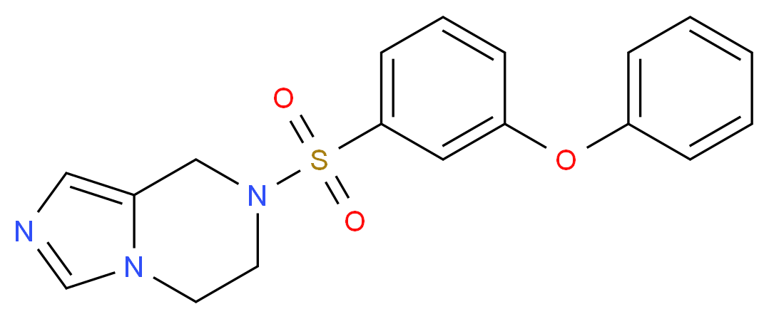 7-[(3-phenoxyphenyl)sulfonyl]-5,6,7,8-tetrahydroimidazo[1,5-a]pyrazine_分子结构_CAS_)