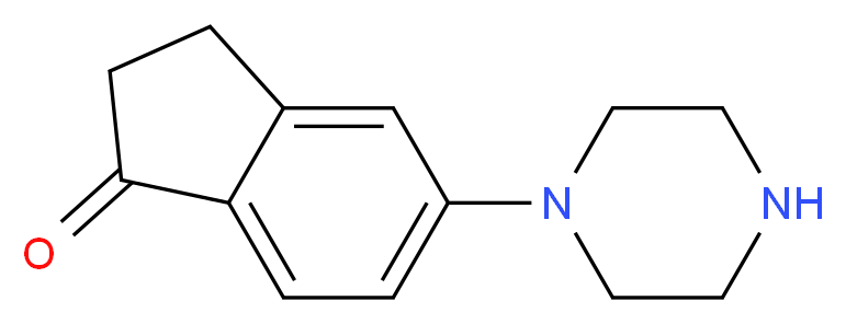 5-(piperazin-1-yl)-2,3-dihydro-1H-inden-1-one_分子结构_CAS_868245-03-8